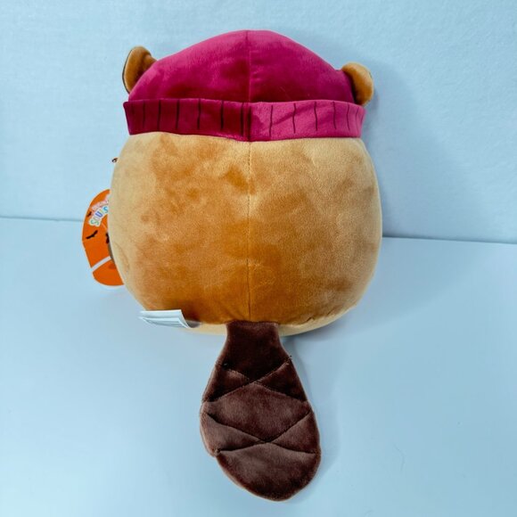 Kellitoy Squishmallow Brown Beaver Plush Toy 7" With Pink Hat & Embroidered Face - Picture 2 of 9